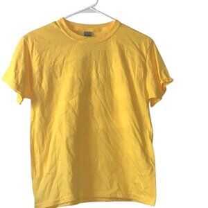 Gildan Yellow Heavy Cotton Unisex T-Shirt Medium Size